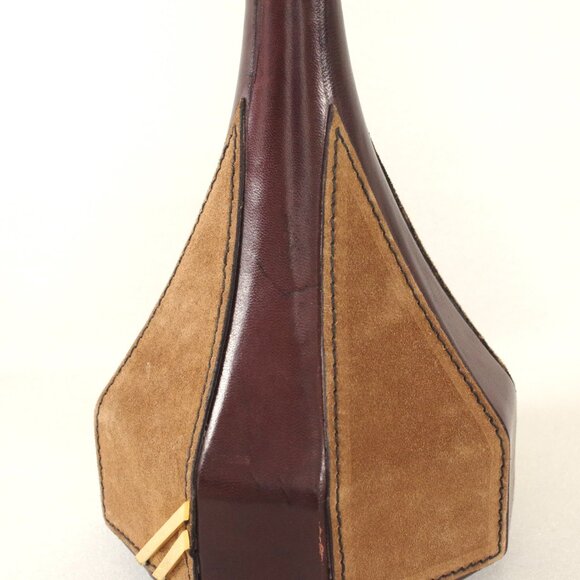 Vintage Leather Wrapped Glass Decanter with Stopper, Made in Italy - Picture 4 of 8